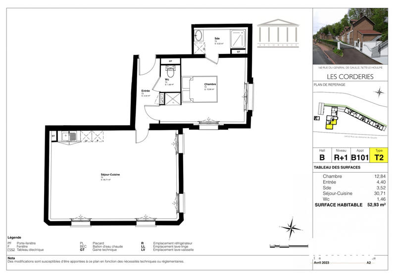 Appartement - 53 m² - 2 pièces