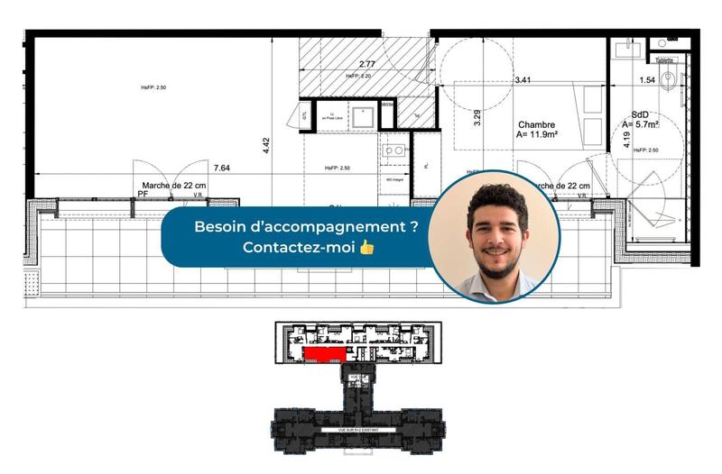 Appartement - 47 m² - 2 pièces