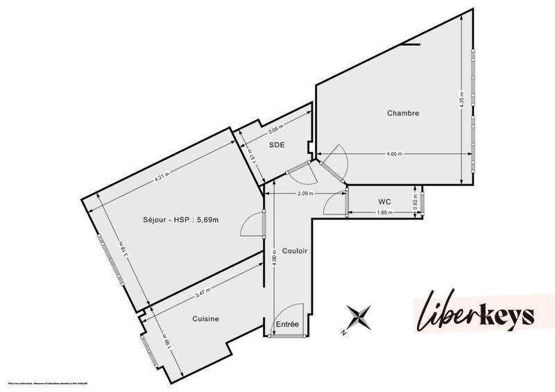 Appartement - 40 m² - 2 pièces