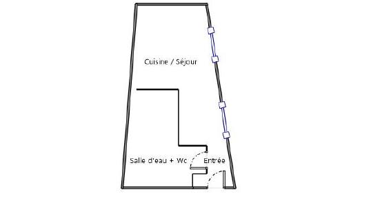 Appartement - 18 m² - 1 pièce