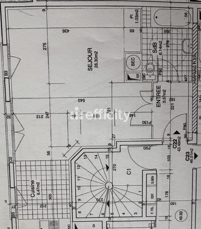Appartement - 44 m² - 2 pièces