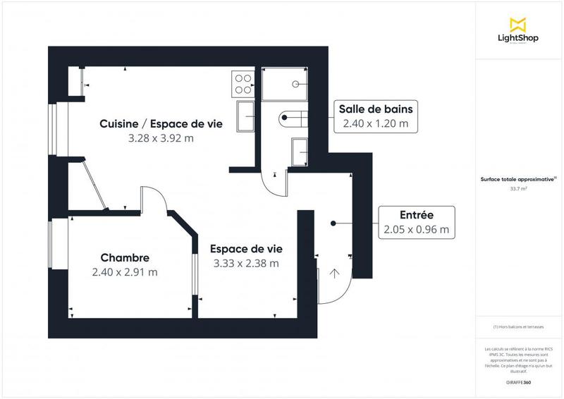 Appartement - 33 m² - 2 pièces
