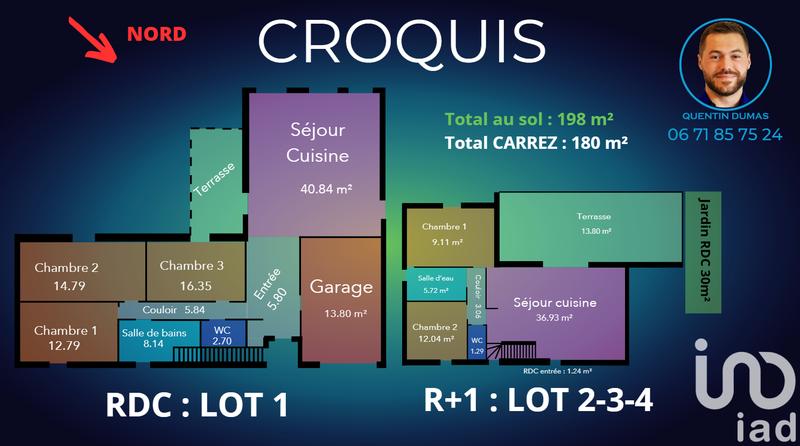 Maison - 180 m² - 7 pièces