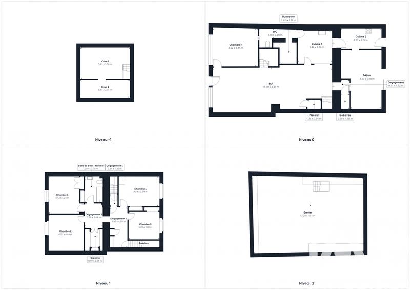 Maison de ville - 200 m² - 9 pièces