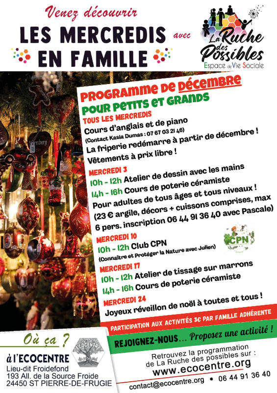 Les mercredis en famille à l'écocentre