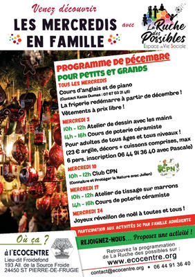 Les mercredis en famille à l'écocentre