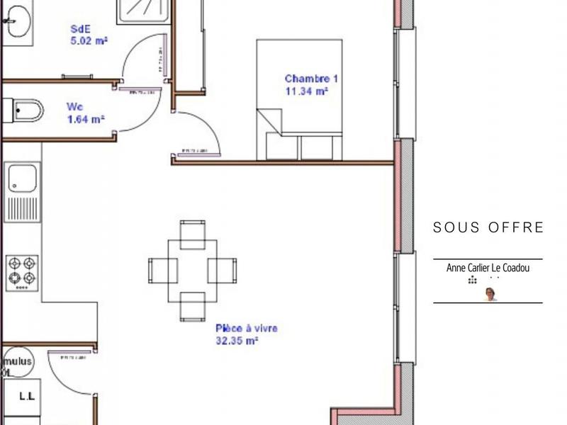 Maison - 55 m² - 2 pièces