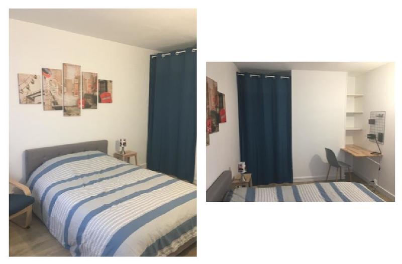 Chambre - 12 m² - 1 pièce