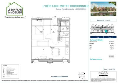 Appartement - 44 m² - 2 pièces