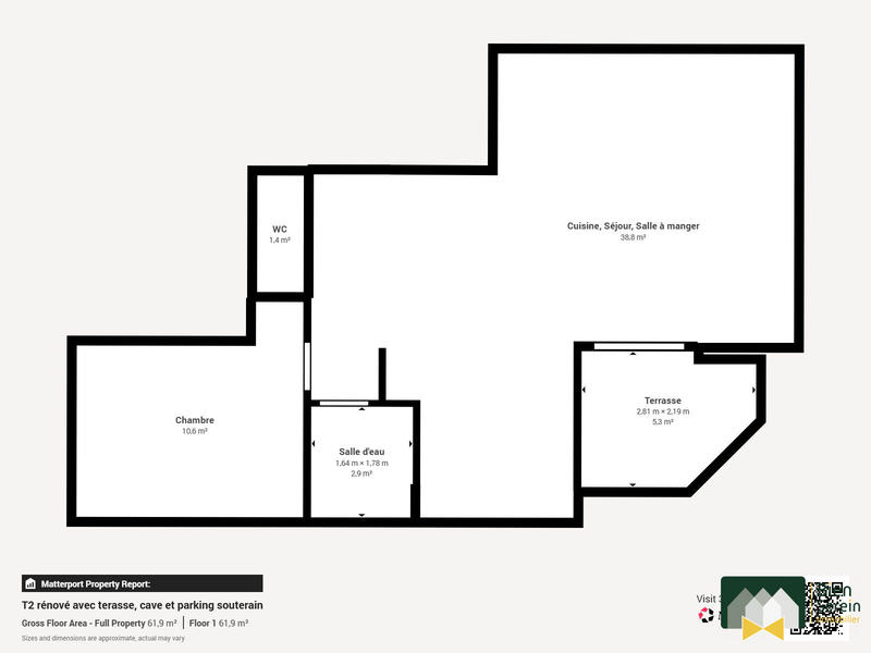 Appartement - 52 m² - 2 pièces