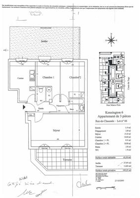 Appartement - 63 m² - 3 pièces
