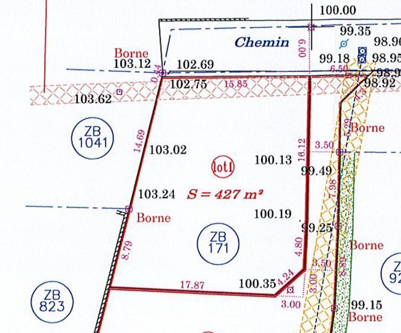 Terrain constructible - 427 m²