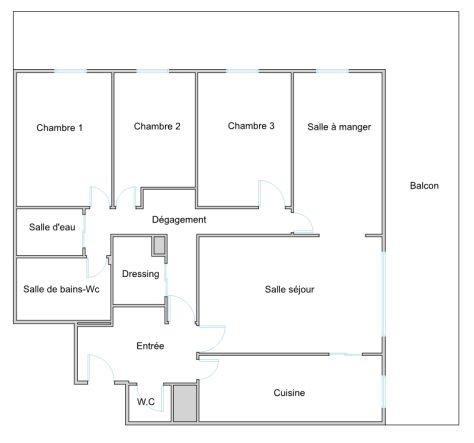 Appartement - 110 m² - 5 pièces