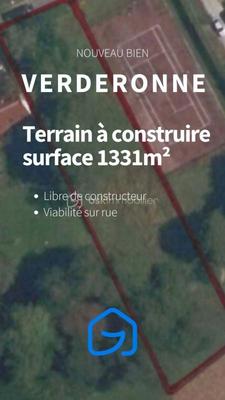 Terrain constructible - 1 331 m²