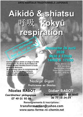 Stage aïkido et shiatsu - kokyu, respiration