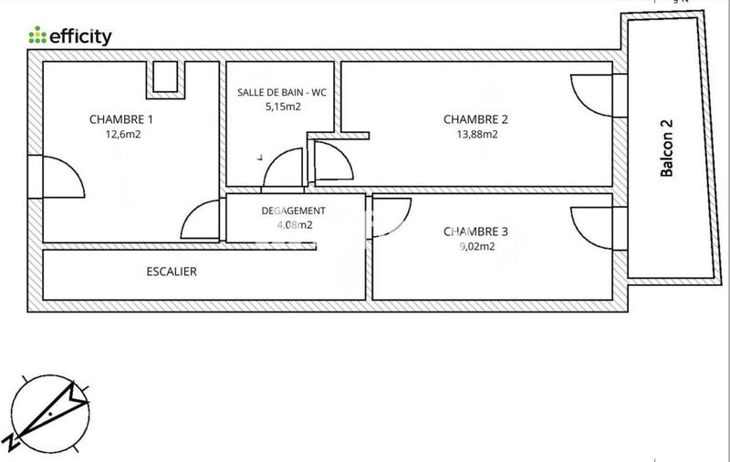 Appartement - 90 m² - 4 pièces