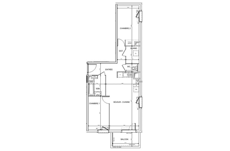 Appartement - 59 m² - 3 pièces
