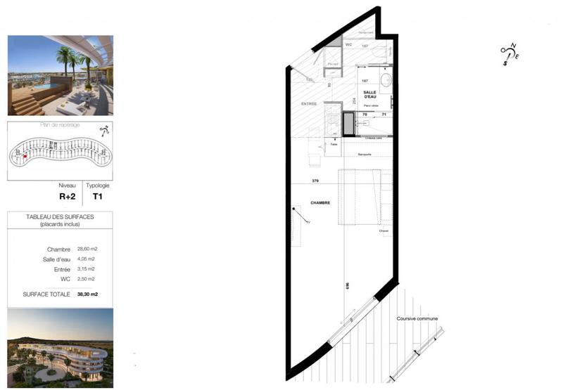 Appartement - 38 m² - 1 pièce