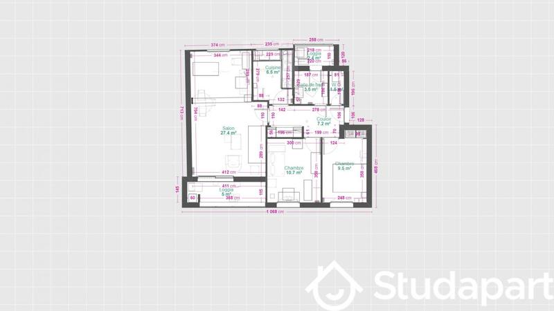 Chambre - 10 m² - 1 pièce