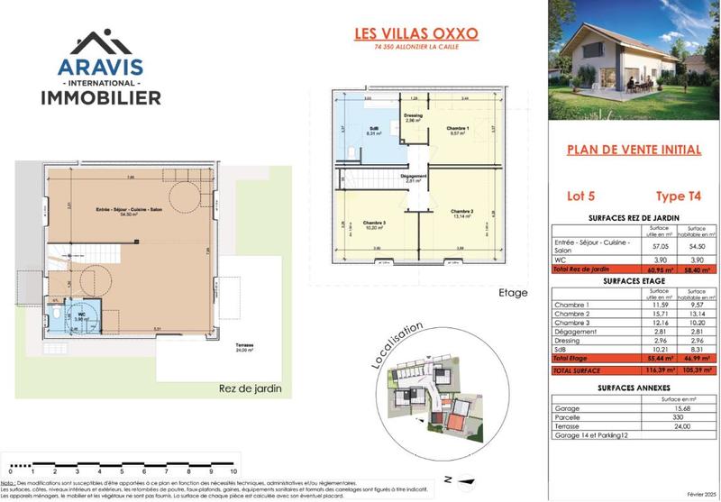 Maison - 116 m² - 4 pièces