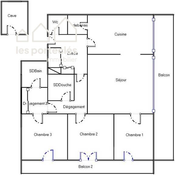 Appartement - 96 m² - 4 pièces