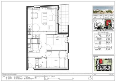 Appartement - 66 m² - 3 pièces