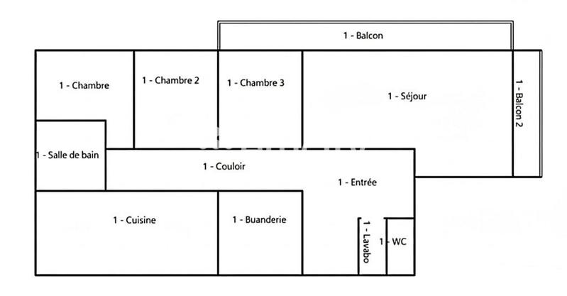 Appartement - 95 m² - 4 pièces