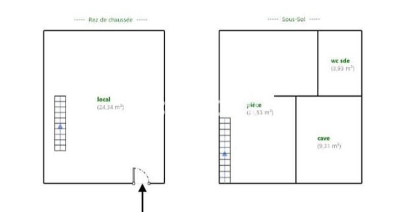Bureau - 56 m² - 2 pièces