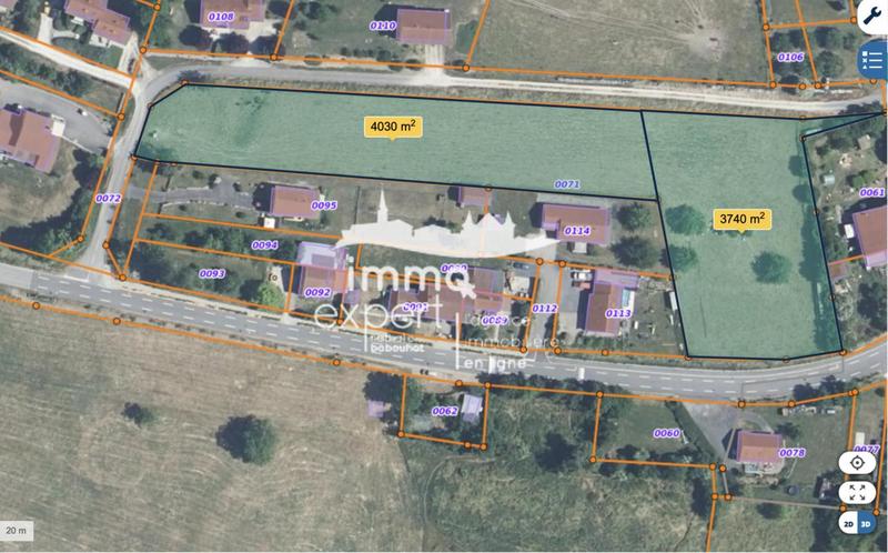 Terrain constructible - 3 740 m²