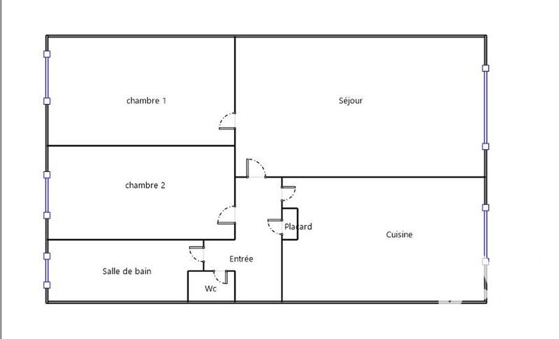 Appartement - 61 m² - 3 pièces