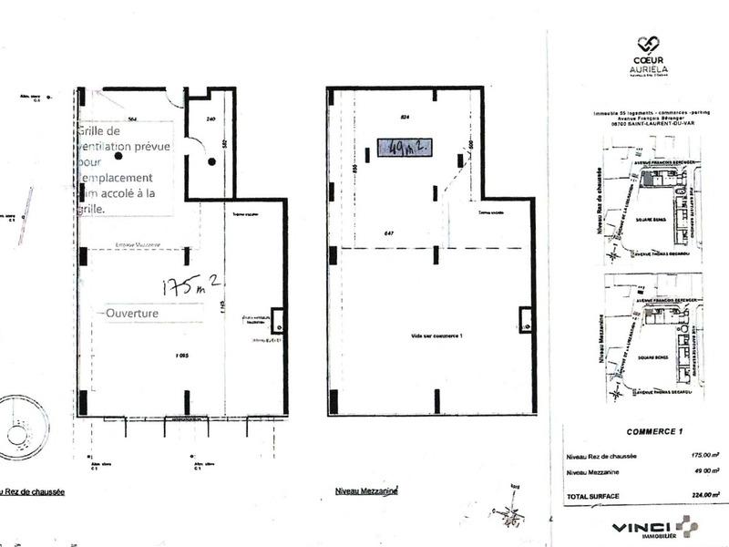 Local commercial - 224 m² - 1 pièce