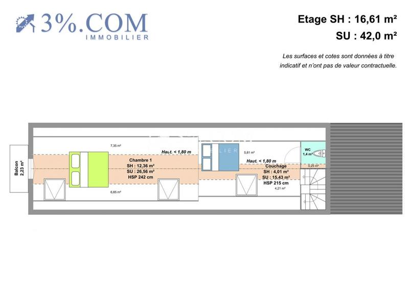 Longère - 78 m² - 3 pièces