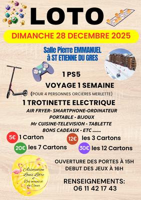 Loto à St. Etienne du Grès - Association Louis Lèbre