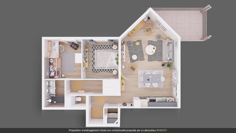 Appartement - 68 m² - 3 pièces