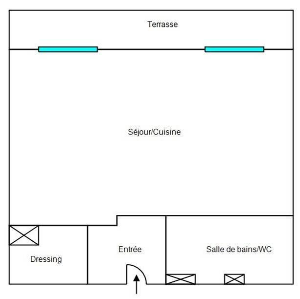 Appartement - 28 m² - 2 pièces