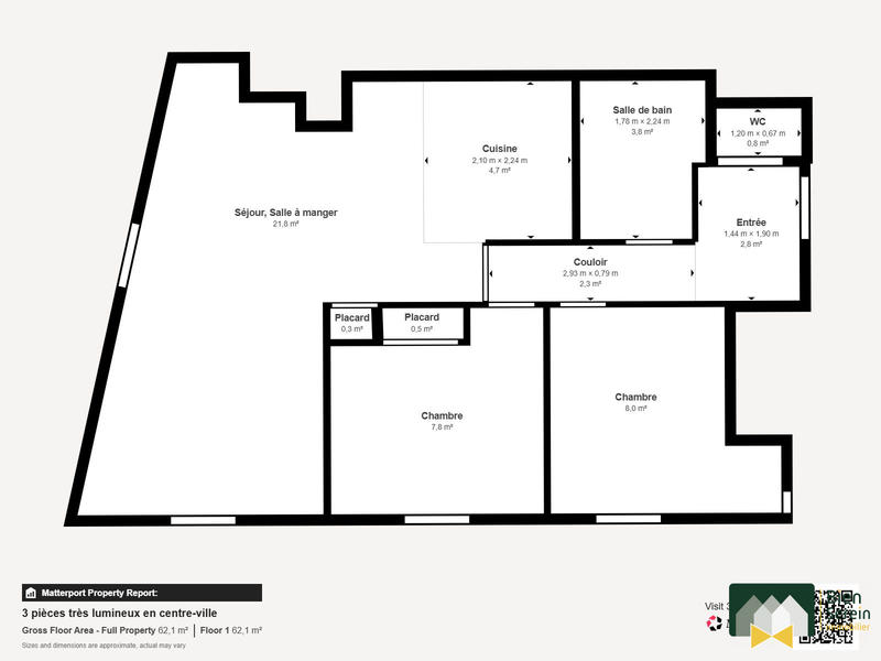 Appartement - 52 m² - 3 pièces