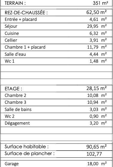 Maison contemporaine - 91 m² - 4 pièces