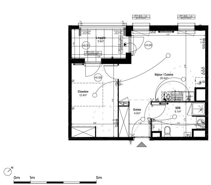 Appartement - 43 m² - 2 pièces