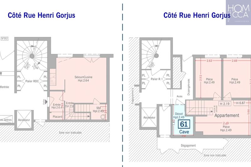 Duplex - 60 m² - 3 pièces