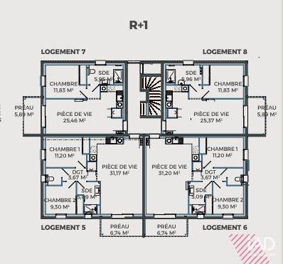 Appartement - 64 m² - 3 pièces