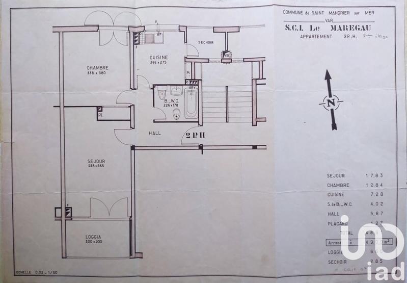 Appartement - 49 m² - 2 pièces