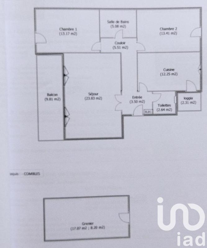 Appartement - 76 m² - 3 pièces