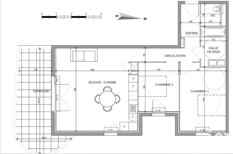 Appartement - 68 m² - 3 pièces