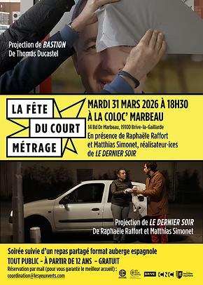 Fête du court métrage: Projection Coloc' Marbeau (Centre Culturel)