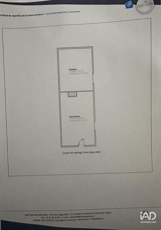 Appartement - 30 m² - 2 pièces