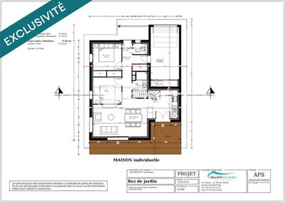 Maison - 74 m² - 3 pièces