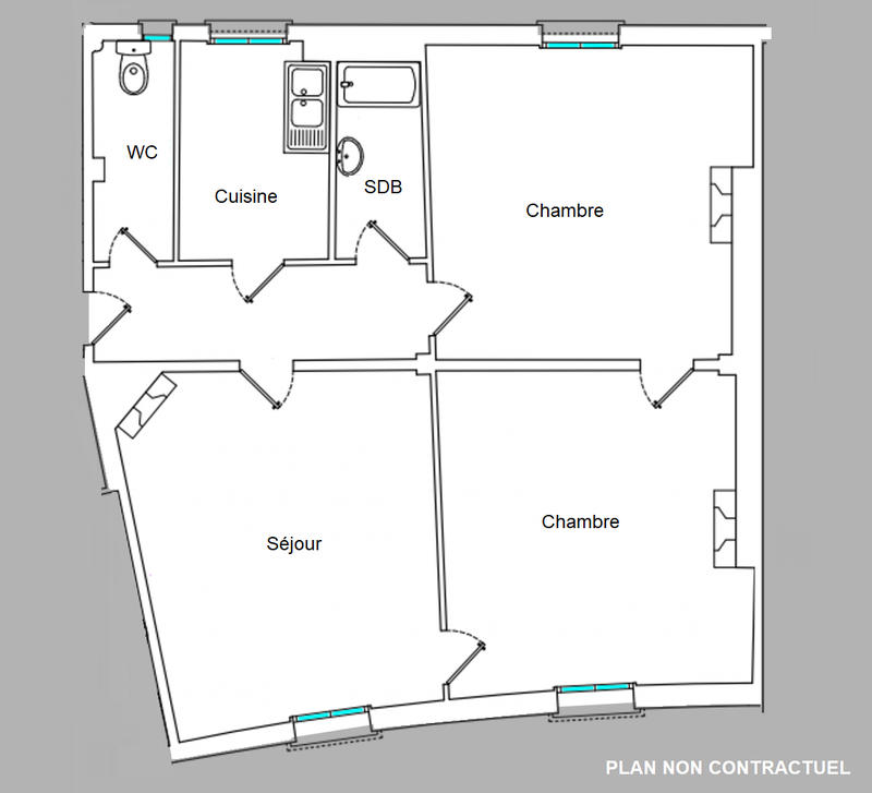 Appartement - 68 m² - 3 pièces