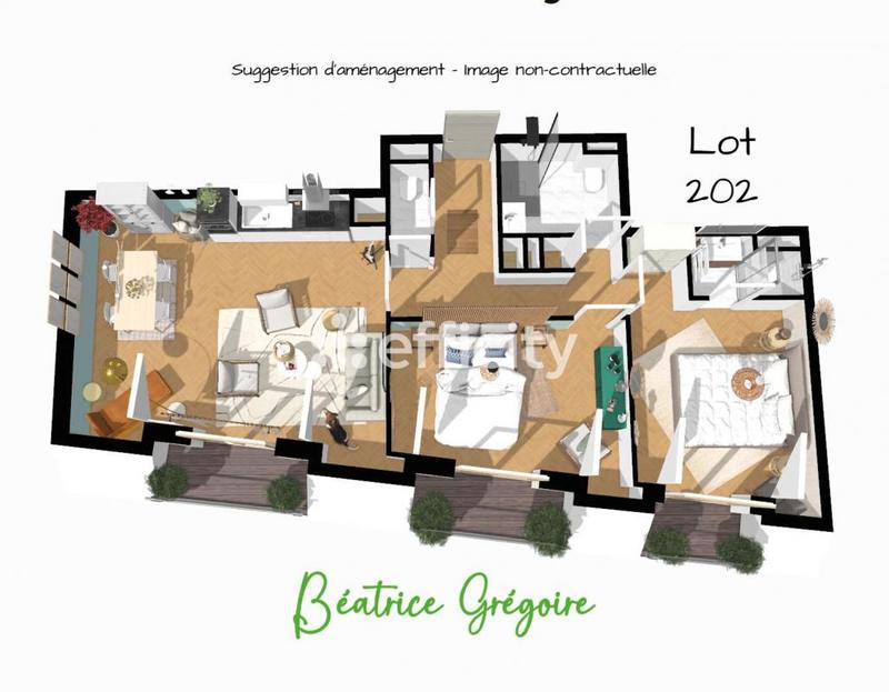 Appartement - 67 m² - 3 pièces