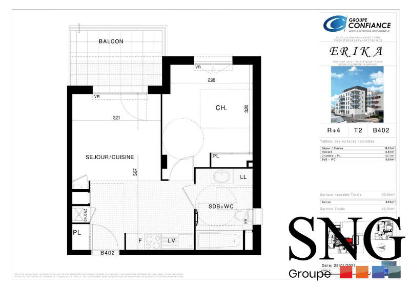 Appartement - 39 m² - 2 pièces