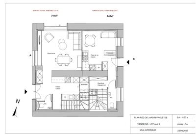 Duplex - 74 m² - 3 pièces